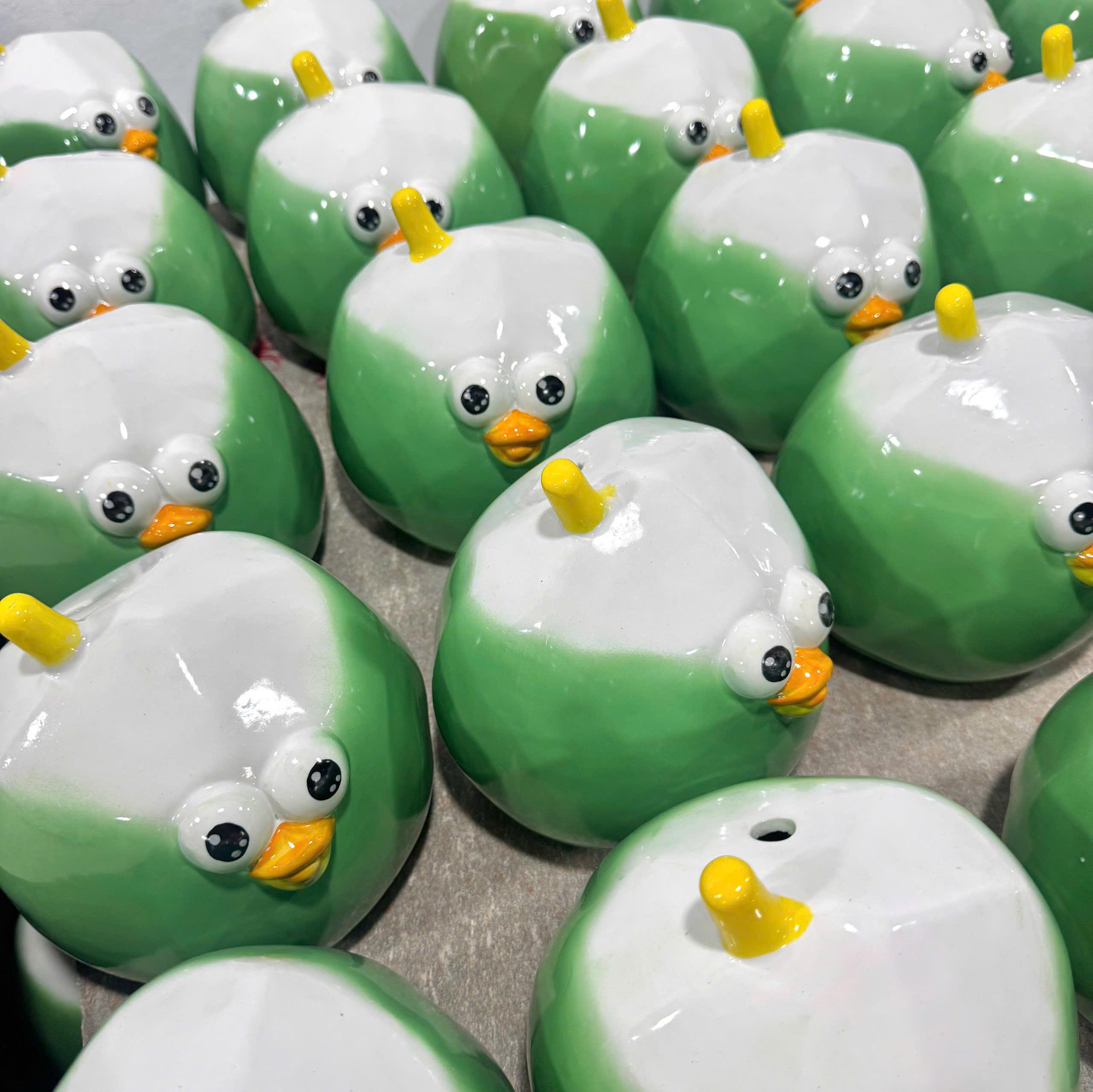 Lợn đất heo đất ống heo tiết kiệm decor gốm sứ - Quả dừa - Bát Tràng - Ảnh 2