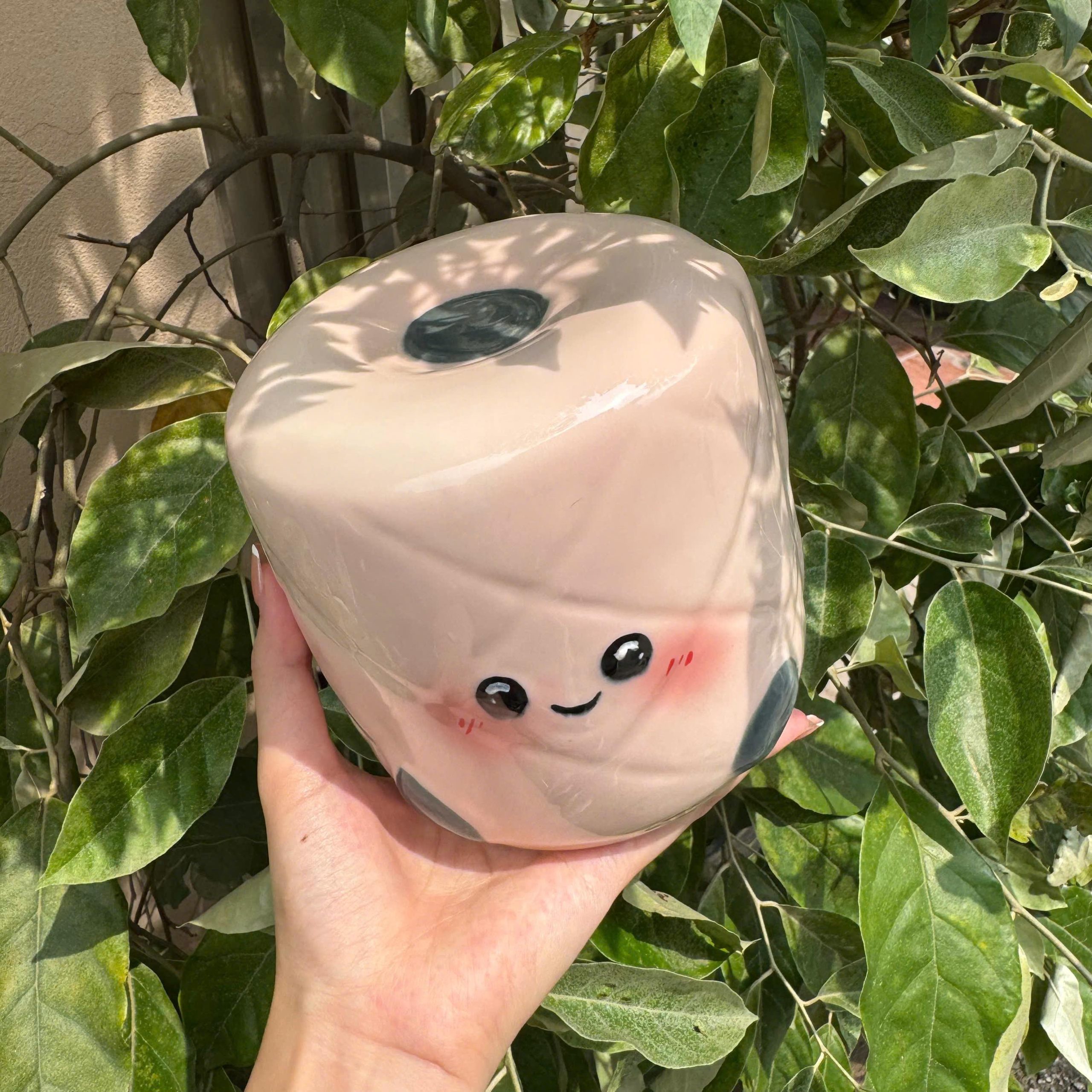 Lợn đất heo đất ống heo tiết kiệm decor - Cuộn giấy vệ sinh - Bát Tràng - Ảnh 3