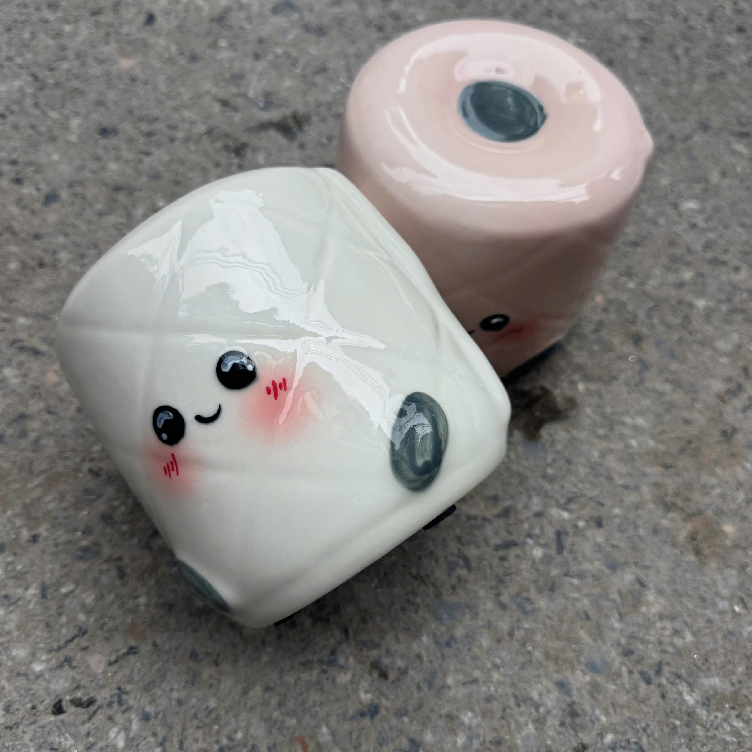 Lợn đất heo đất ống heo tiết kiệm decor - Cuộn giấy vệ sinh - Bát Tràng - Ảnh 4