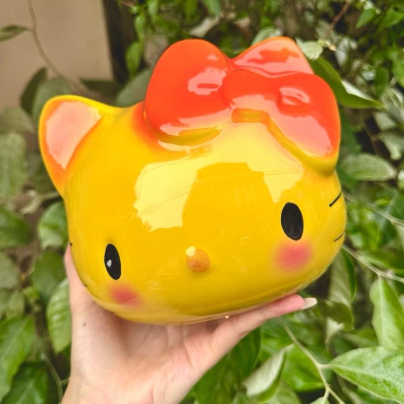 Lợn đất heo đất ống tiết kiệm decor gốm sứ - Hello Kitty - Bát Tràng - Ảnh 7