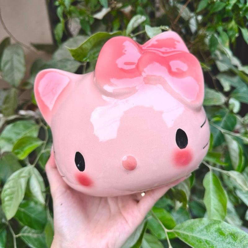 Lợn đất heo đất ống tiết kiệm decor gốm sứ - Hello Kitty - Bát Tràng - Ảnh 9