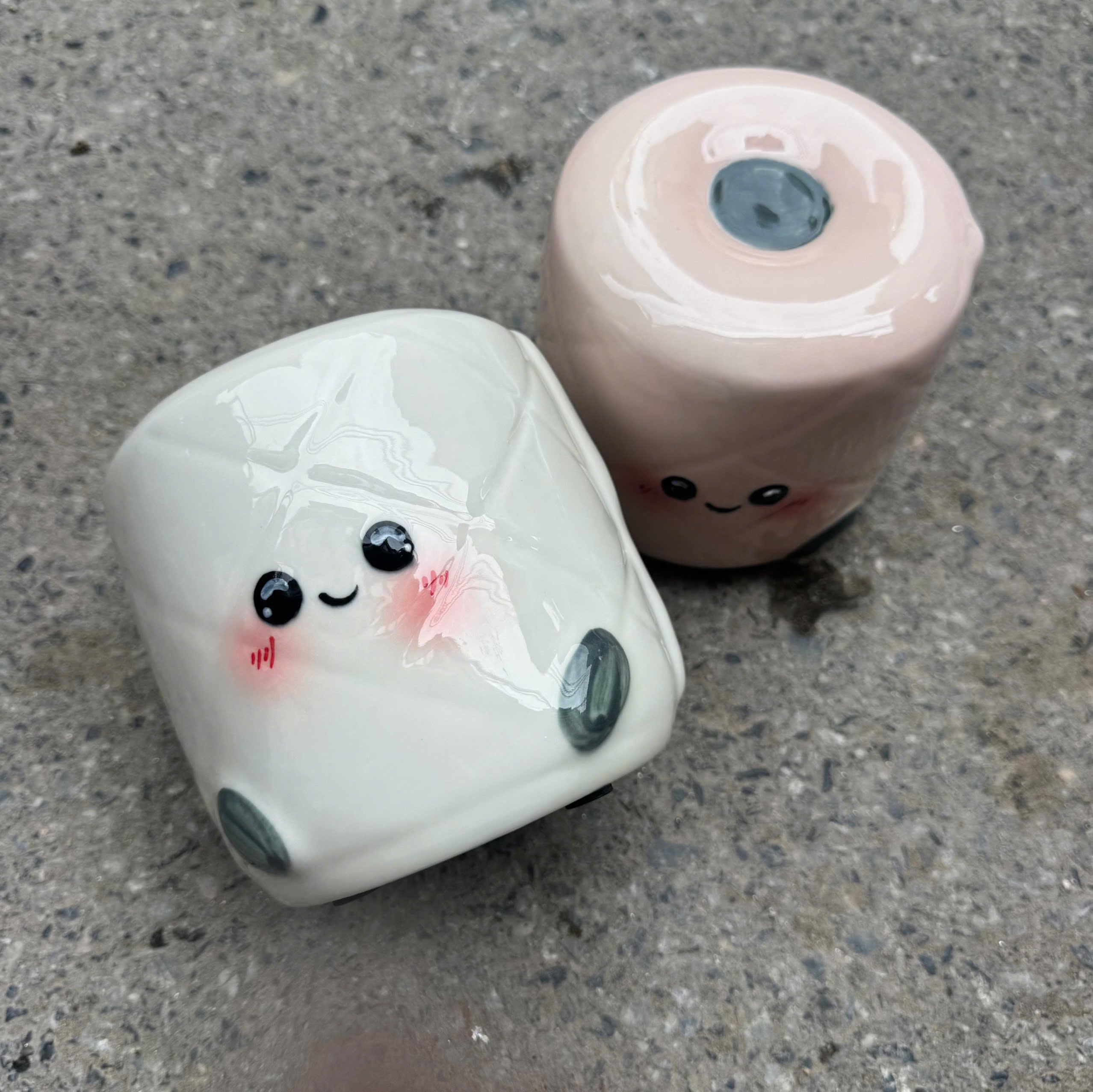 Lợn đất heo đất ống heo tiết kiệm decor - Cuộn giấy vệ sinh - Bát Tràng - Ảnh 5