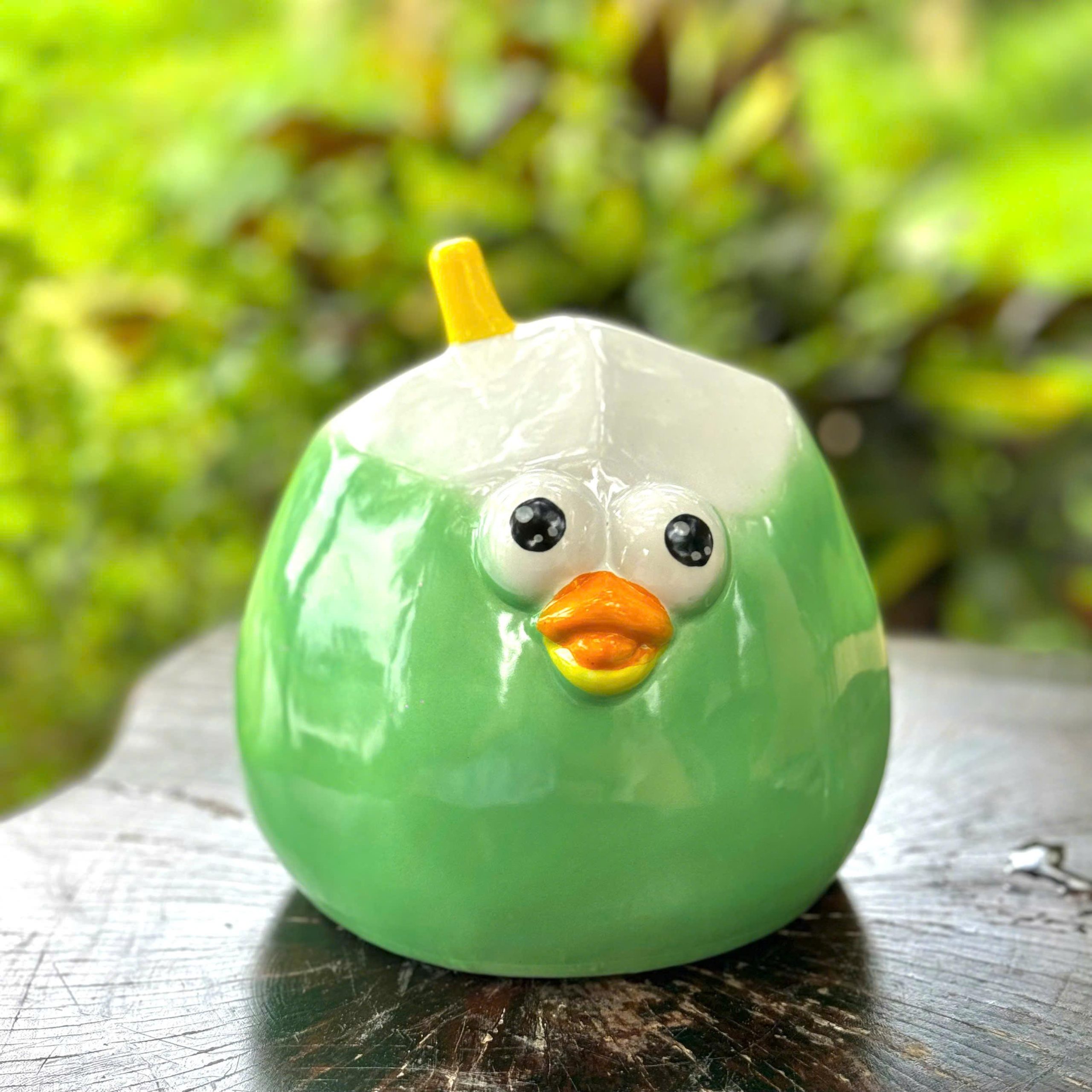 Lợn đất heo đất ống heo tiết kiệm decor gốm sứ - Quả dừa - Bát Tràng - Ảnh 3